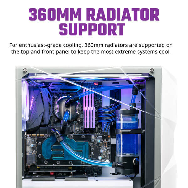 Cooler Master MasterBox TD500 Mesh White ARGB E-ATX Mid Tower Case